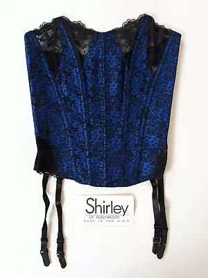 £29 • Buy Shirley Of Hollywood Cobalt Blue Corset Top 32 34 36 38 Designer Bustier Basque