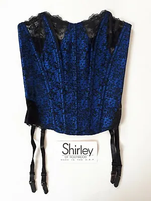 £30 • Buy Shirley Of Hollywood Cobalt Blue Stretch Bustier Top 32 34 36 38 Women Basques