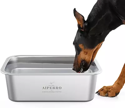 Stainless Steel Dog Bowls For Large Dogs Large Capacity Metal Dog Water Bowl & • $26.86