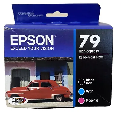 Epson 79 High-Capacity Black/Cyan/Magenta Ink Cartridges T079920 EXP 02/23  • $49.99