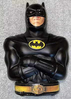 Vintage 1989 Batman Plastic Coin Bank With Soft Glow Night Light Offer Sticker • $14.97