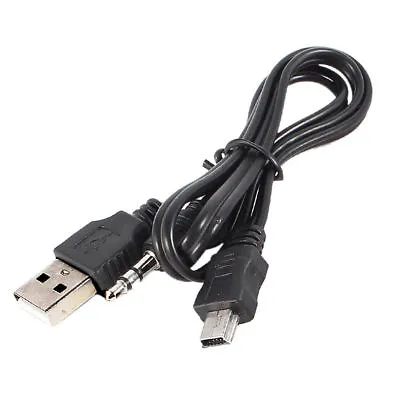 USB 2.0 To Mini B Male 3.5mm Jack Plug Audio Data Power Cable 50cm/20  UK Stock • £3.99