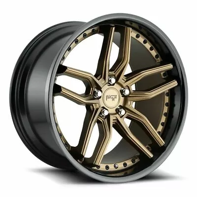 Niche  M195 Methos 19x8.5 5x4.5 Matte Bronze Black Bead Ring Wheel 19  35mm • $358