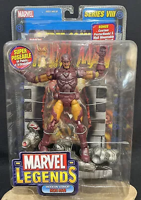 Marvel Legends Modern Armor Iron Man Series VIII Toybiz 2004 New In Package Mint • $28.99