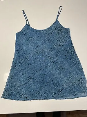 Cabi #169 Brilliant Cami Spaghetti Strap Tunic Tank Top Blue Womens M • $17.50