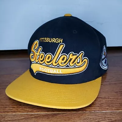 Mitchell & Ness Pittsburgh Steelers Snapback Hat Vintage Collection Script OS • $19.99