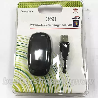 For Xbox 360 Receiver USB Black PC Wireless Controller Gaming Receiver Adapter • $32.59