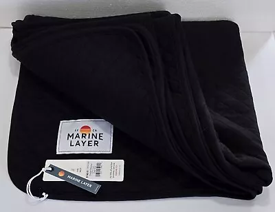 Marine Layer - Corbet Blanket - Charcoal - NEW W/tags - 63x54 - Retail $140 • $67