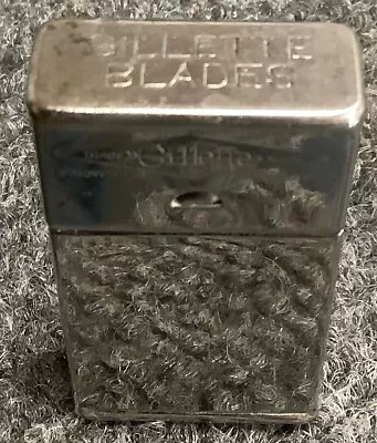 VINTAGE GILLETTE RAZOR BLADES DUAL PURPOSE MATCH Or RAZOR HOLDER SAFE CASE • $19.99