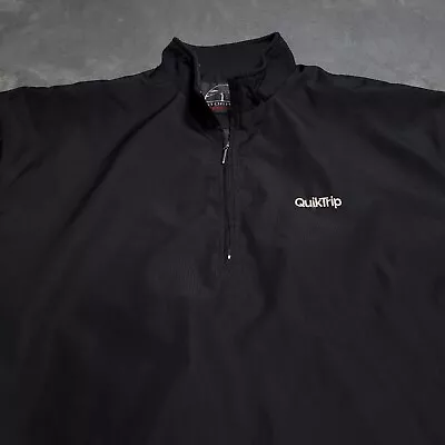 Quicktrip Stormtech Performance Jacket Large Black Long Sleeve Full Zip Rain USA • $24.98