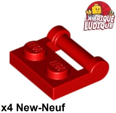 LEGO 4x Flat Modified 1x2 Handle On Side Handle BAR Red/Red 48336 New • $3.08