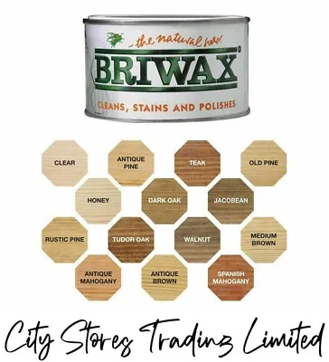 New 400G Briwax -  Furniture Wax - Cleans - Stains - Polishes - Natural Wax • £25.55