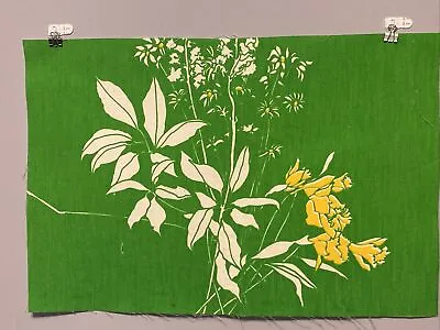 Vintage Marushka  Wall Art Flowers Linen 13  X 19.5” Mid Century Modern • $19.99