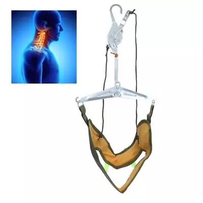 Cervical Neck Traction Device For Pain Relief Over Door Stretcher • £17.46