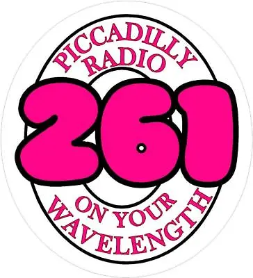 261 Piccadilly Radio Station Retro VW Car Van Old School Sticker Transfer • £2.39