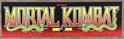 Mortal Kombat Arcade Marquee Plexiglass Acrylic Reverse Printed Reproduction • $55