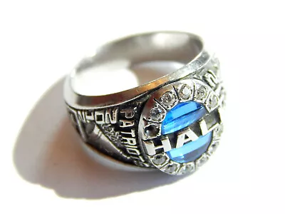 2012 New England Patriots Name Hali Band Ring Football Ring Silver Tone • $6.99