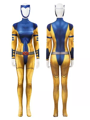 Marvel Comics Phoenix Jean Grey Cosplay Custome Outfits X-Men Jumpsuits W/Mask • $60.39