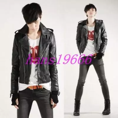 Casual Punk Mens Biker Faux Leather Motorcycle Luxury Short Jacket Coat Parkas  • $62.18