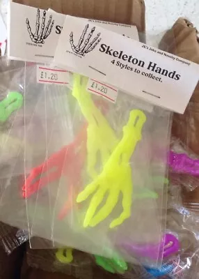 4 Pack Skeleton Hand Sticky Spooky Joke Fidget Novelty *Hangs Off Surfaces*  • £3.99