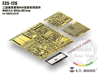 ET Models 1/35 WWII US Willys MB Jeep Upgrade PE Set For Tamiya Kit 35219 • $12.17