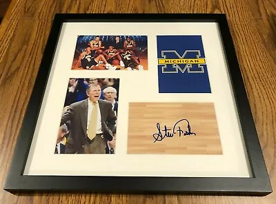 Steve Fisher Signed Autograph Autographed Framed MICHIGAN Fab Five Basketball • $149.99