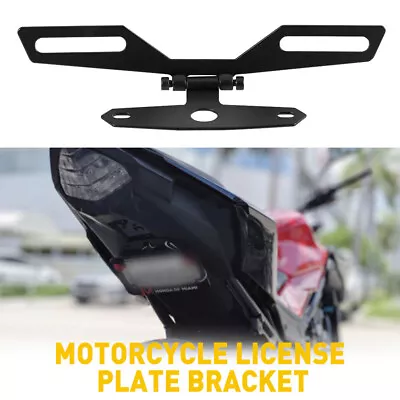 Motorcycle Plate License Flip Holder Up Tail Bracket Fold Fender Eliminator EXV • $9.99