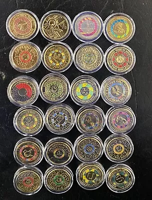 Australian $2 Coin Collection 2015 - 2022 Colour 24 Coins Coin Capsule • $160