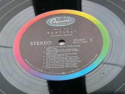Meet The Beatles    1964  Usa   Captiol  Stereo Lp  St 2047   With Inner • £99.99