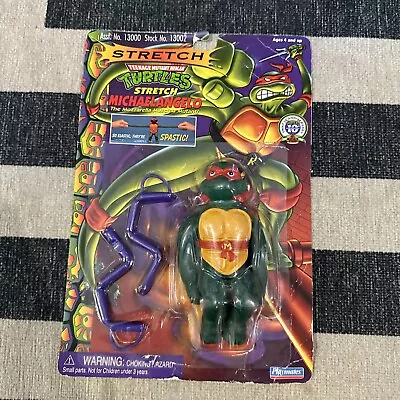 1996 TMNT Teenage Mutant Ninja Turtle Stretch Michelangelo COMPLETE Opened • $129.99