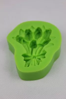 Bunch Flowers Mould Silicone Cake Icing Baking Mother Day Easter Decorate Topper • £6.65