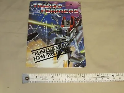 Vintage 1984 Transformers G1 Checklist &  Reinforcements From Cybertron  Catalog • $12.99