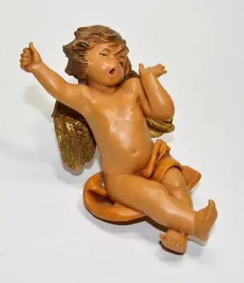 Vintage 1996 FONTANINI DEPOSE Italy 5 H SITTING POSED CHERUB #977 Figurine • $71.98