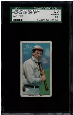 T206 Sweet Caporal 350/30 Willie Keeler With Bat SGC 4.5 CENTERED • $990