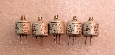 5 X  Variable Resistor 10k 025 Watt Made In The USSR With Free Shipping • $15
