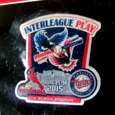 2015 St Louis Cardinals Minnesota Twins Interleague Play Pin Busch Stadium 37540 • $18