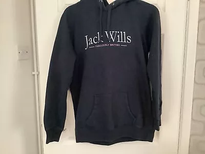 Jack Wills Navy Hooded Sweatshirt Size 12 • £0.99