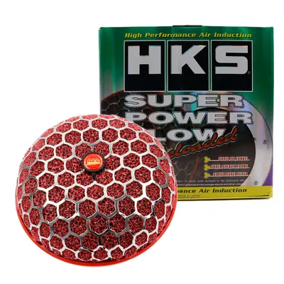 3inch Red HKS Racing Super Power Air Filter Flow Caliber Intake Reloaded Cleaner • $24.99