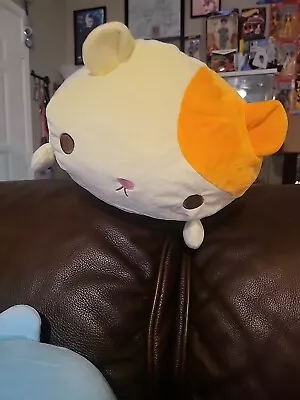 Yamani Mocchiizu Mochi Yellow Neko Cat Large 18” Pillow Plush Round 1 Japan New • $45.87
