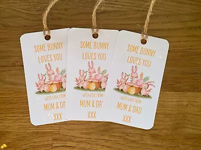 20 Personalised Easter Gift Wrapping Present Tags Easter Bunny/Rabbit Unisex • £3.69