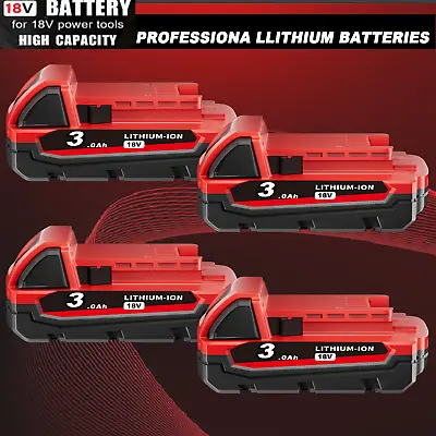 4Pack For Milwaukee M18 Lithium XC6.0 Extended Capacity Battery 48-11-1860 3.0Ah • $21.92