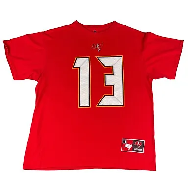 Tampa Bay Buccaneers Shirt Men's Extra Large Mike Evans 13 Red Jersey NFL • $22.50