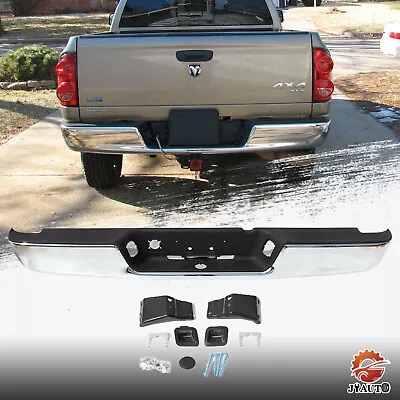 Chrome Complete Rear Step Bumper Assembly For 2004-2008 Dodge RAM 1500 2500 3500 • $133.89