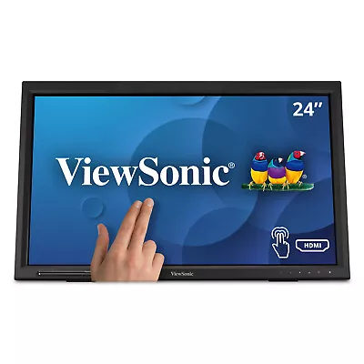 ViewSonic 1080p 10-Point Multi IR Touch Screen TD2423D 24  Monitor (Certified • $219.99