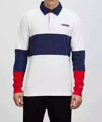 NWT Men's Tommy Hilfiger Long-Sleeve Rugby Polo Shirt Multi XS - XXL • $52