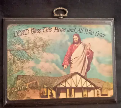 Vintage Lenticular Wall Picture - Jesus Blessing House - 3D Religious Art 7x5.5 • $29.99
