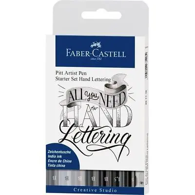 Faber-Castell Pitt Artist Pens Hand Lettering Starter Set 8pc • £18.95