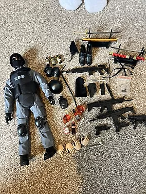 1/6 Scale Police Figure Army Plus Weapons Guns Sword Knife Accessories Job Lot • £40