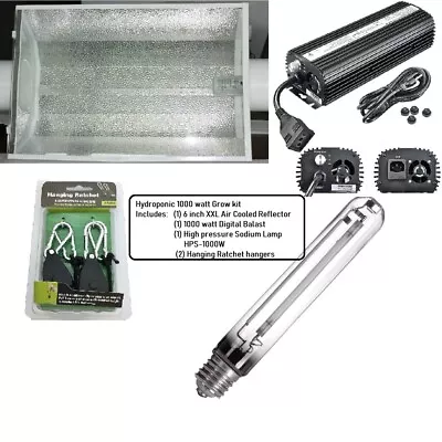 Horticulture 1000 Watt HPS Grow Light Kit HPS MH Air Cooled Hood Set For Plants • $229.99