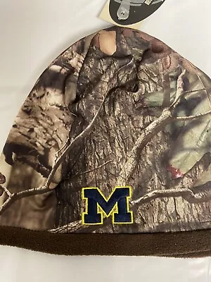 Michigan Wolverines NCAA Mossy Oak TOTW Camo Reversible Knit Hat One Size Scout • $24.99